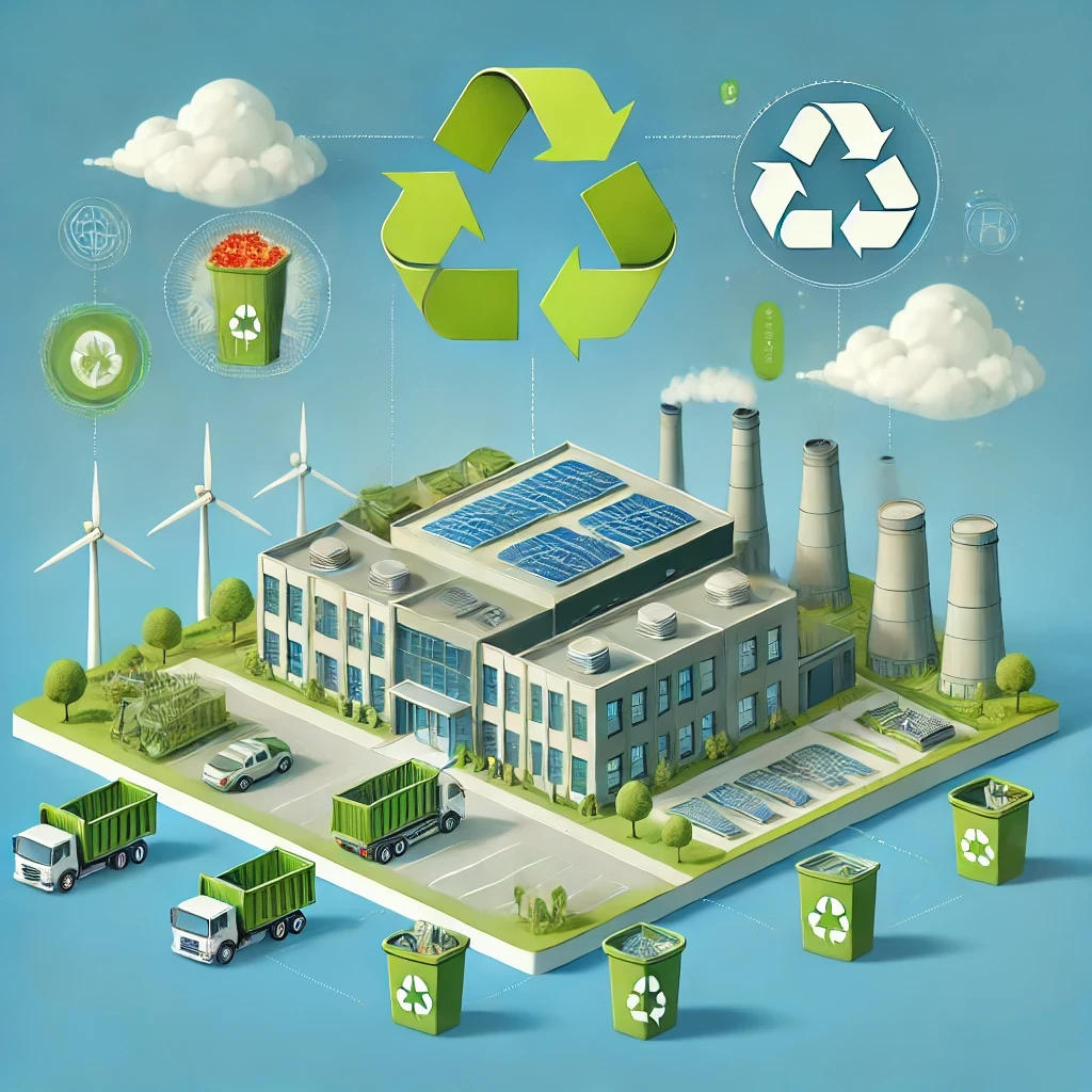 How are waste management and recycling assessed in LEED?